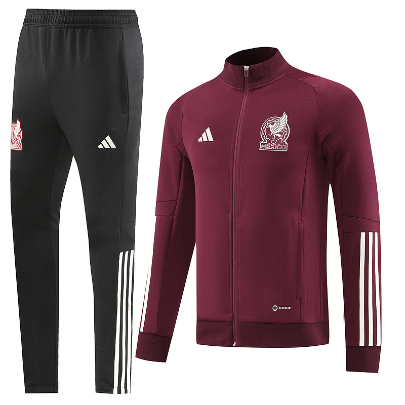 AAA Quality Mexico 22/23 Tracksuit - Dark Red